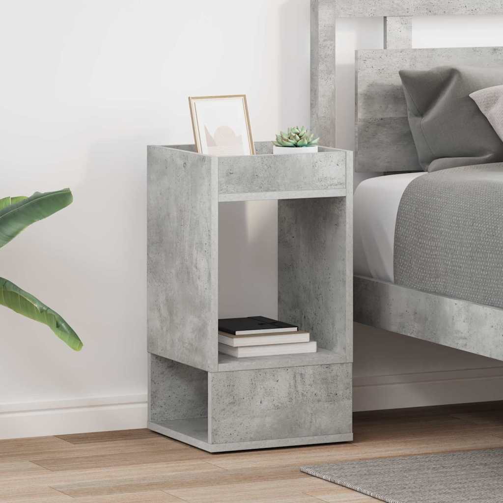 End Table 2 pcs Concrete Grey 30 x 30 x 56 cm Engineered Wood