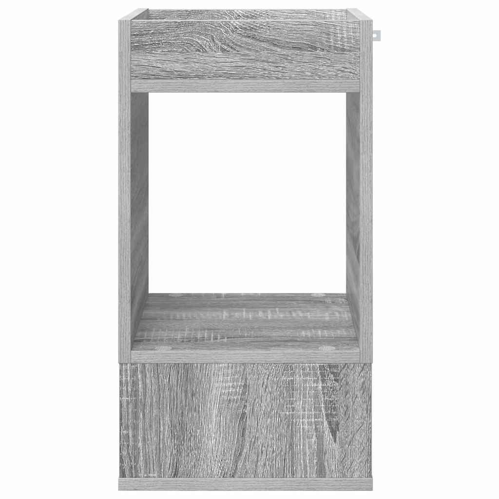 End Table 2 pcs Grey Sonoma 30 x 30 x 56 cm Engineered Wood