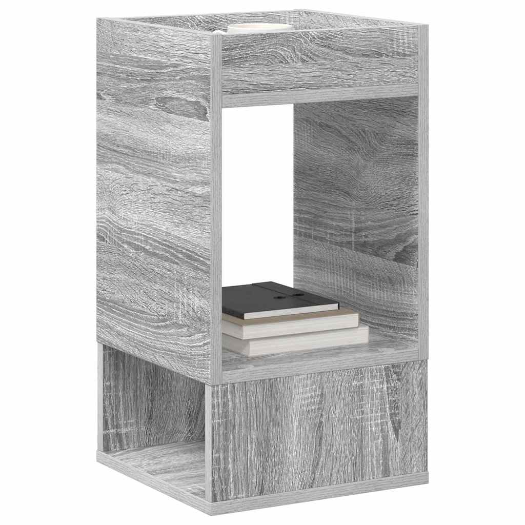 End Table 2 pcs Grey Sonoma 30 x 30 x 56 cm Engineered Wood