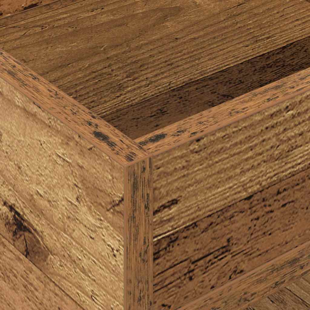End Table 2 pcs Old Wood 30 x 30 x 56 cm Engineered Wood