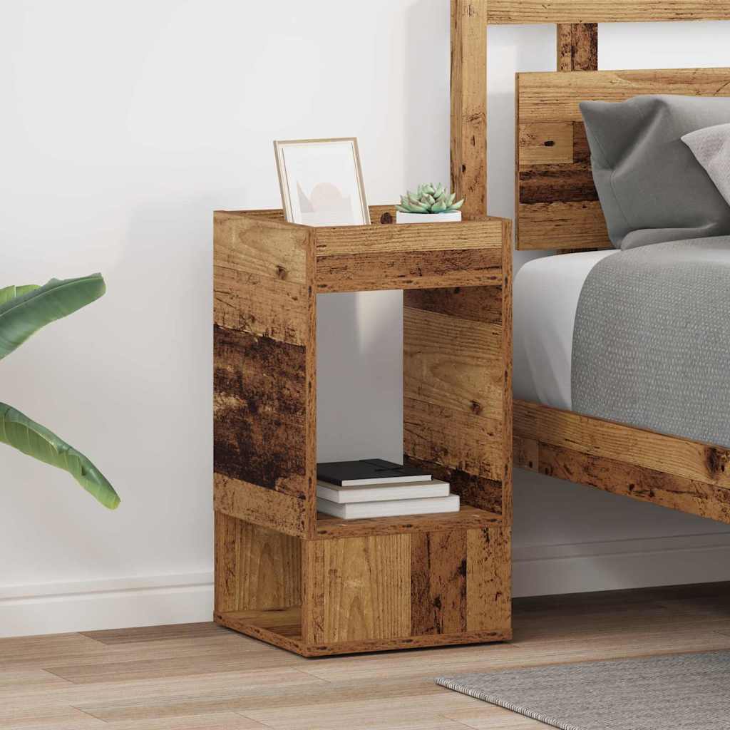 End Table 2 pcs Old Wood 30 x 30 x 56 cm Engineered Wood