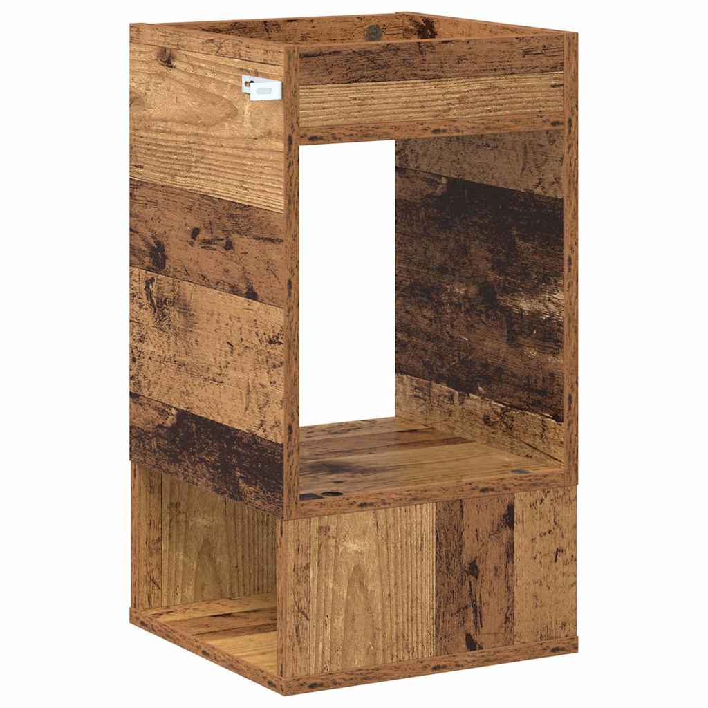 End Table 2 pcs Old Wood 30 x 30 x 56 cm Engineered Wood