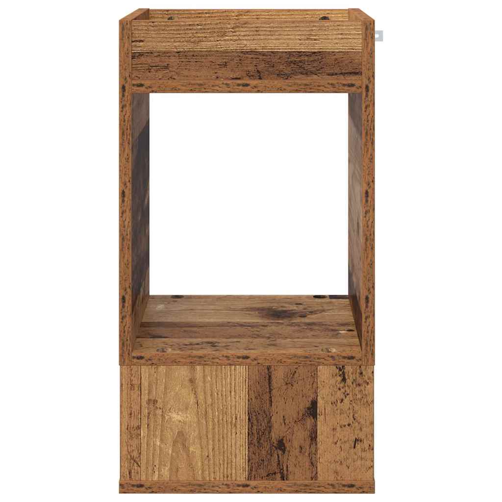 End Table 2 pcs Old Wood 30 x 30 x 56 cm Engineered Wood