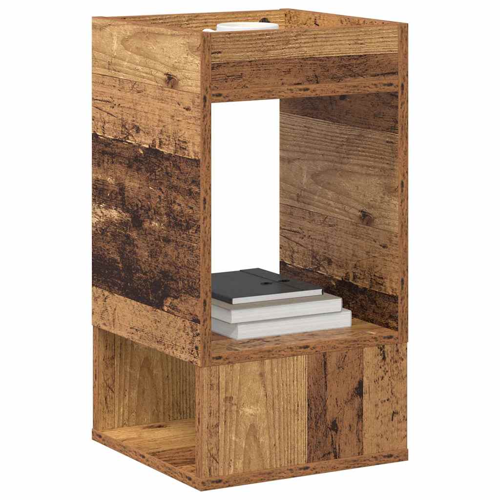 End Table 2 pcs Old Wood 30 x 30 x 56 cm Engineered Wood