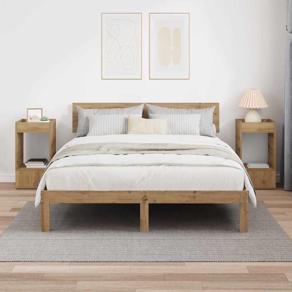 End Table 2 pcs Artisan Oak 30 x 30 x 56 cm Engineered Wood