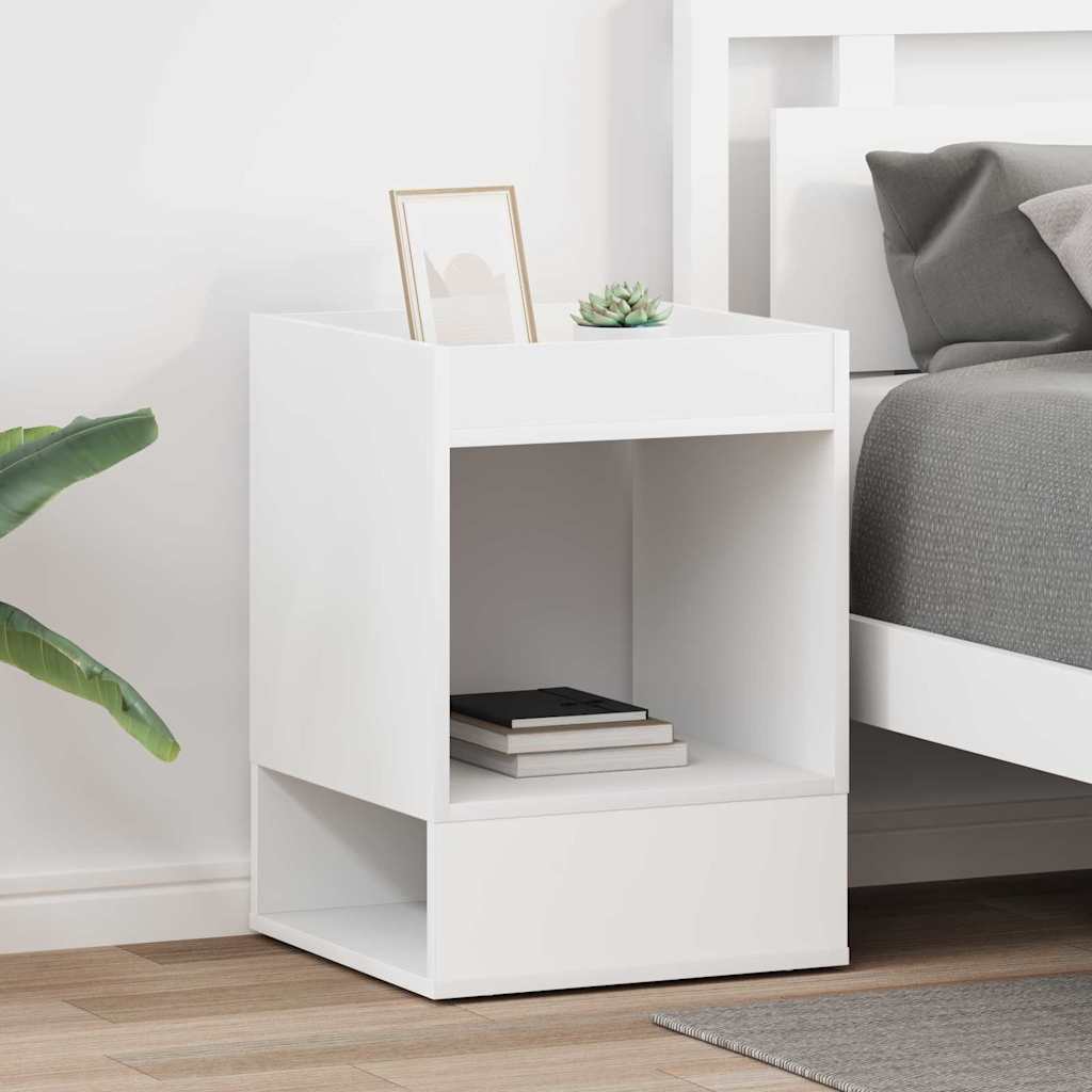 End Table 2 pcs White 40 x 40 x 56 cm Engineered Wood