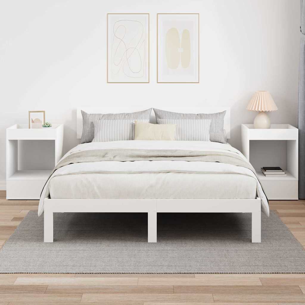 End Table 2 pcs White 40 x 40 x 56 cm Engineered Wood
