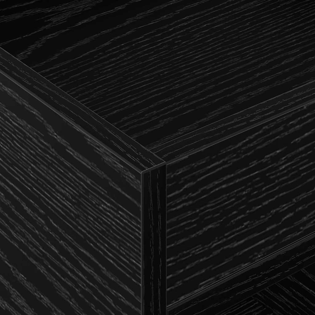 End Table 2 pcs Black Oak 40 x 40 x 56 cm Engineered Wood