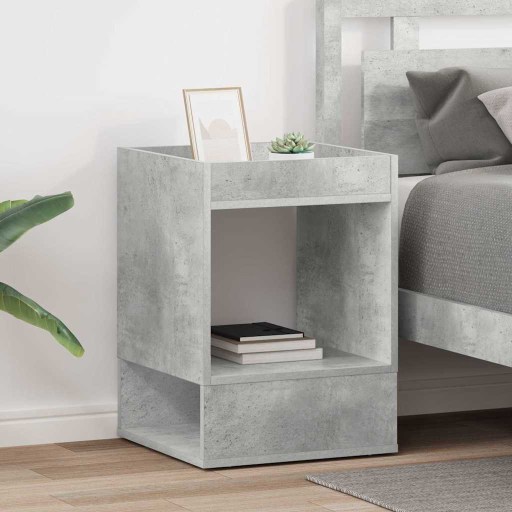 End Table 2 pcs Concrete Grey 40 x 40 x 56 cm Engineered Wood