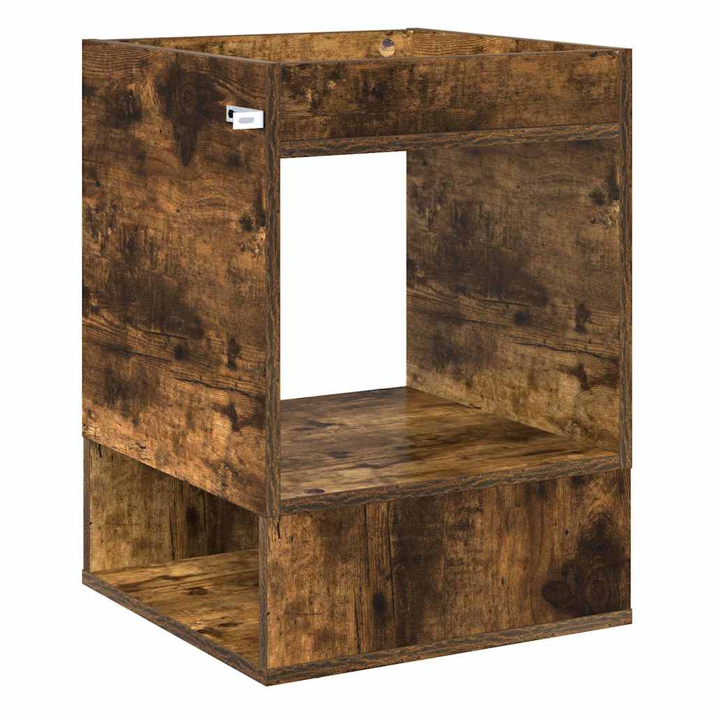 End Table 2 pcs Smoked Oak 40 x 40 x 56 cm Engineered Wood