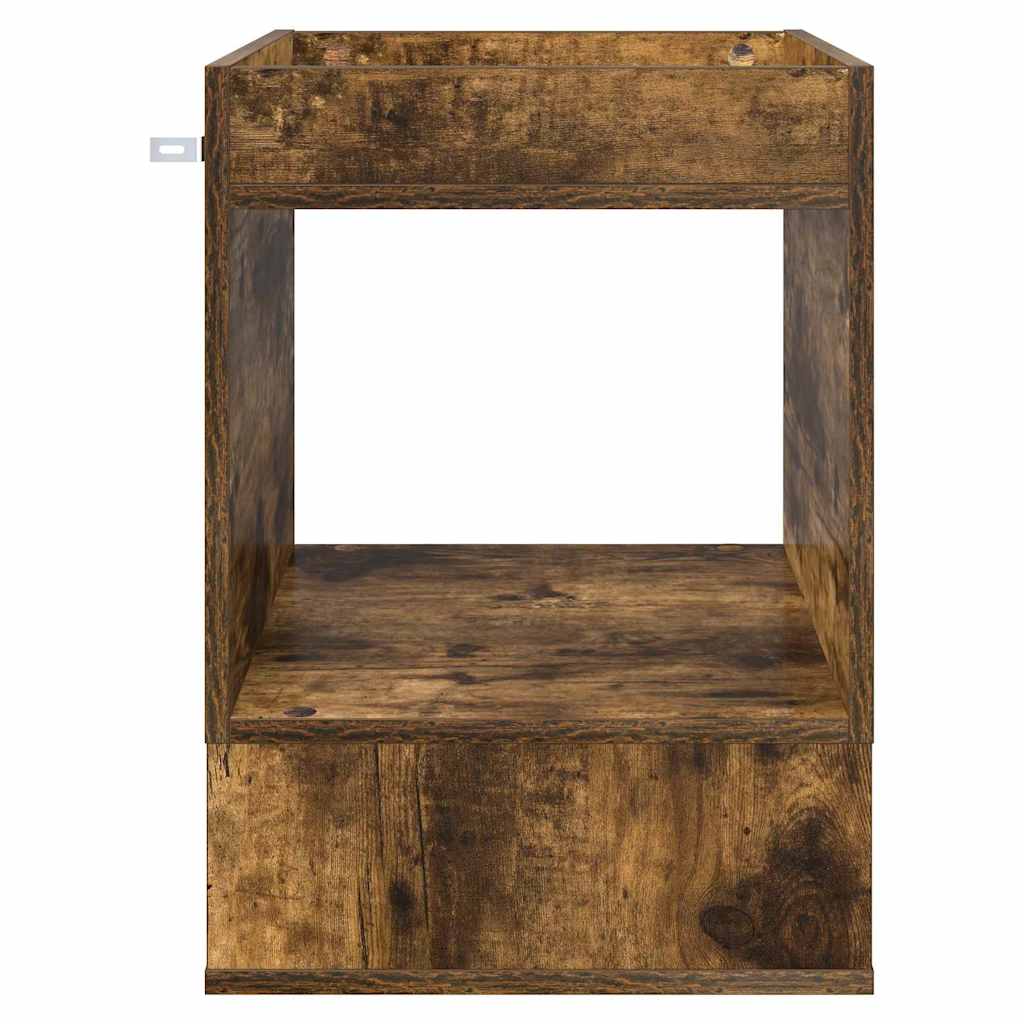 End Table 2 pcs Smoked Oak 40 x 40 x 56 cm Engineered Wood