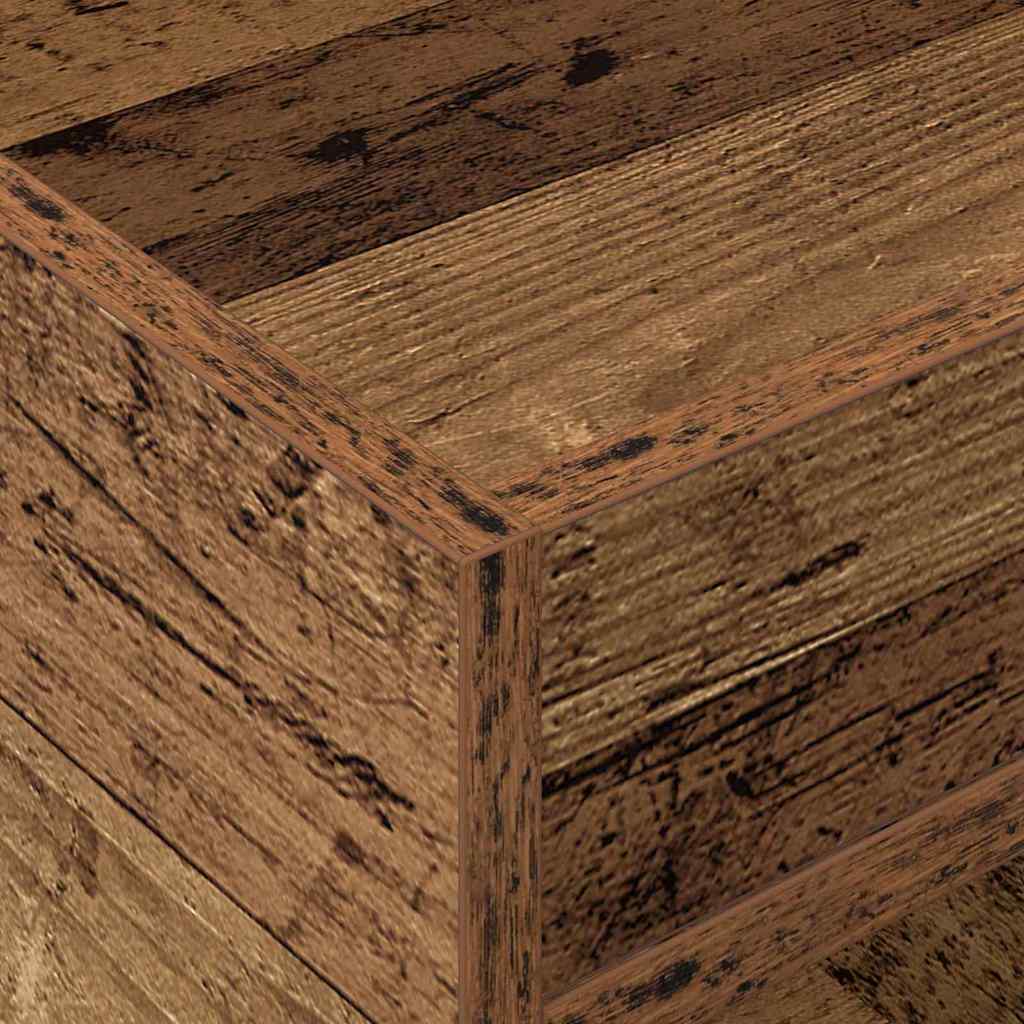 End Table 2 pcs Old Wood 40 x 40 x 56 cm Engineered Wood