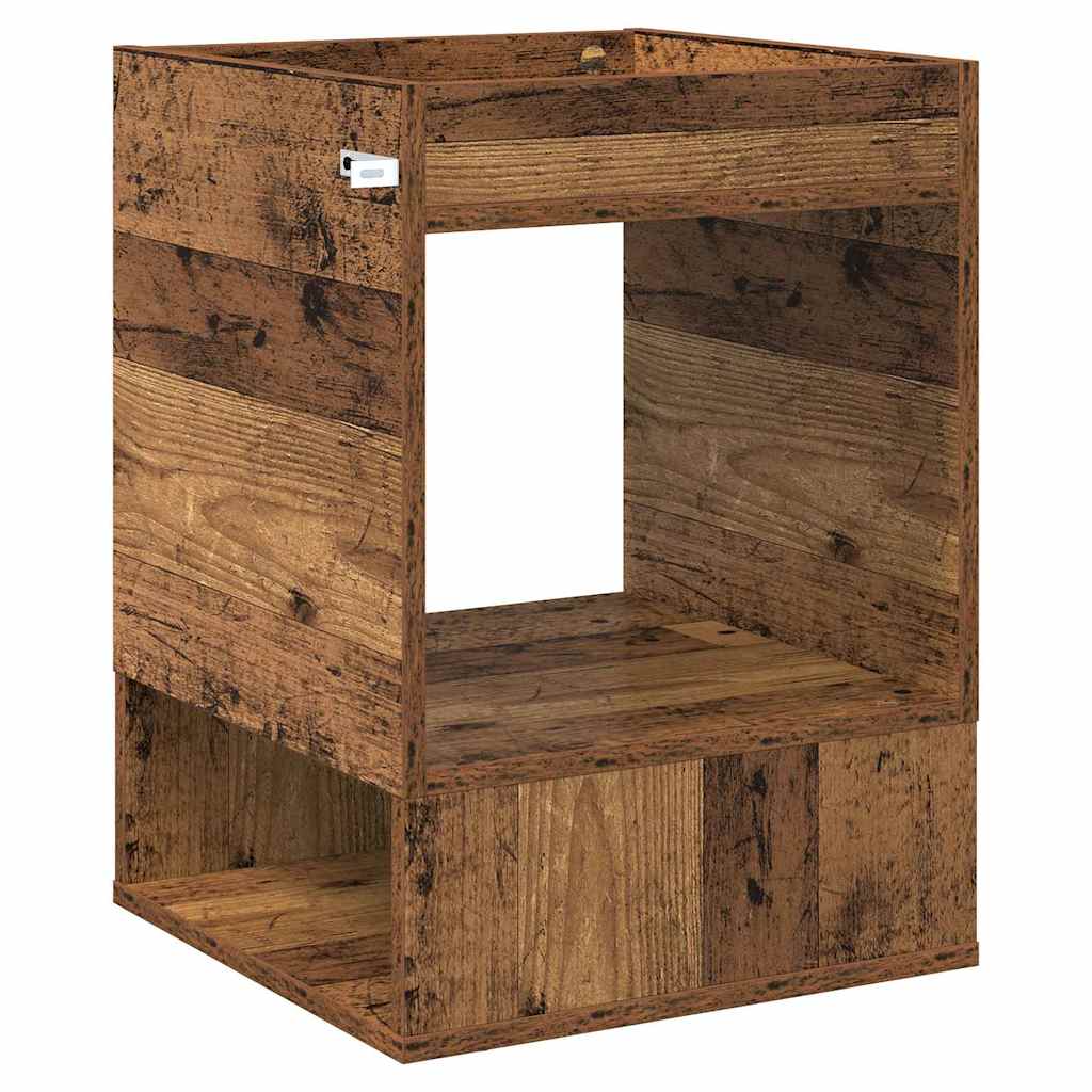 End Table 2 pcs Old Wood 40 x 40 x 56 cm Engineered Wood