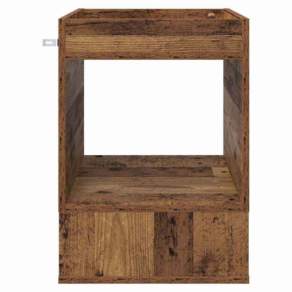 End Table 2 pcs Old Wood 40 x 40 x 56 cm Engineered Wood