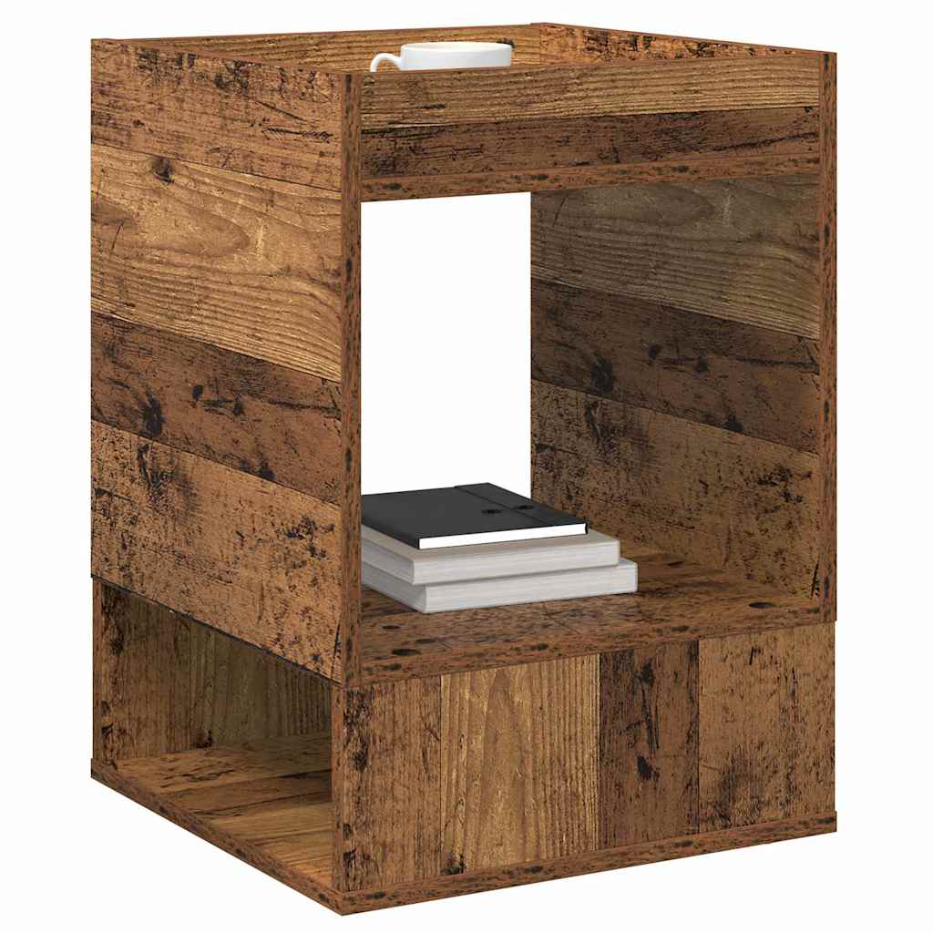 End Table 2 pcs Old Wood 40 x 40 x 56 cm Engineered Wood