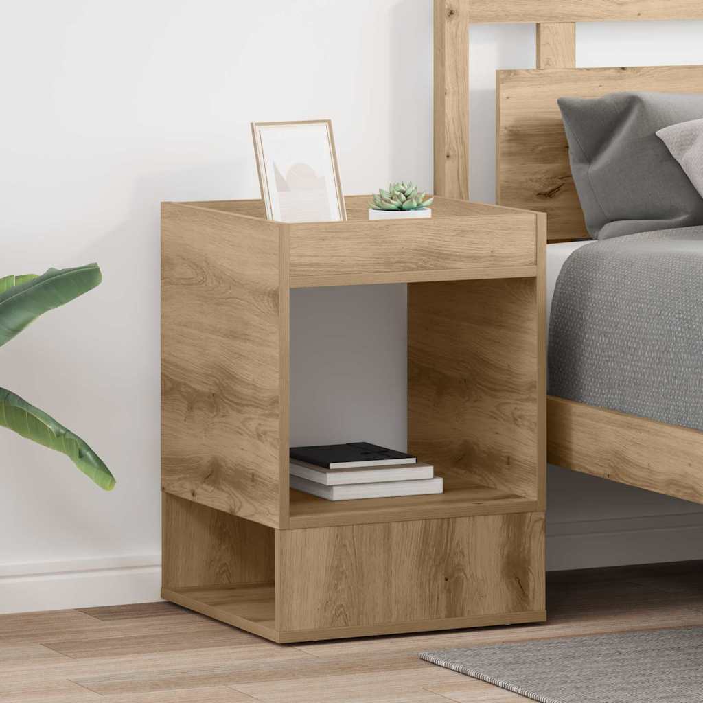 End Table 2 pcs Artisan Oak 40 x 40 x 56 cm Engineered Wood