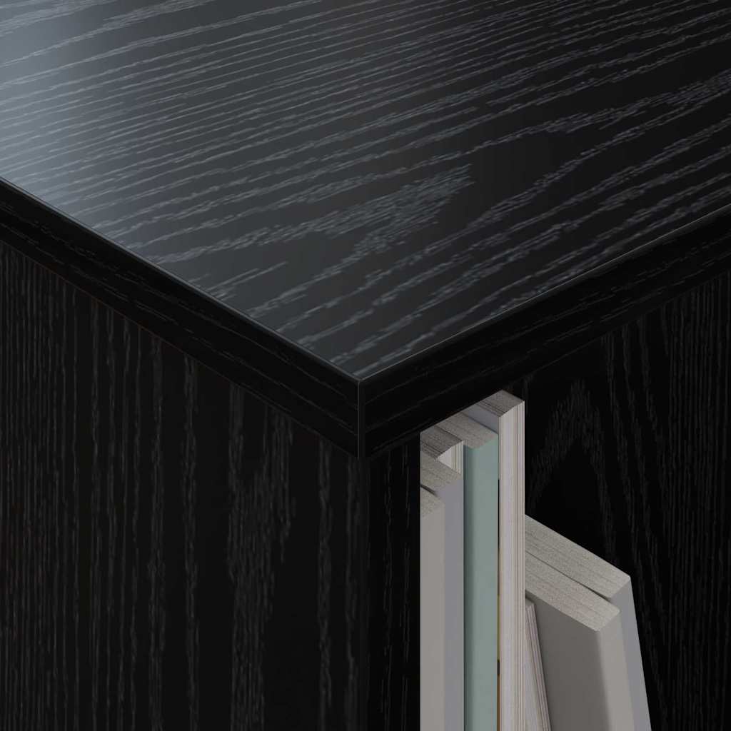 Magazine Rack Black Oak 68.5 x 30 x 45 cm