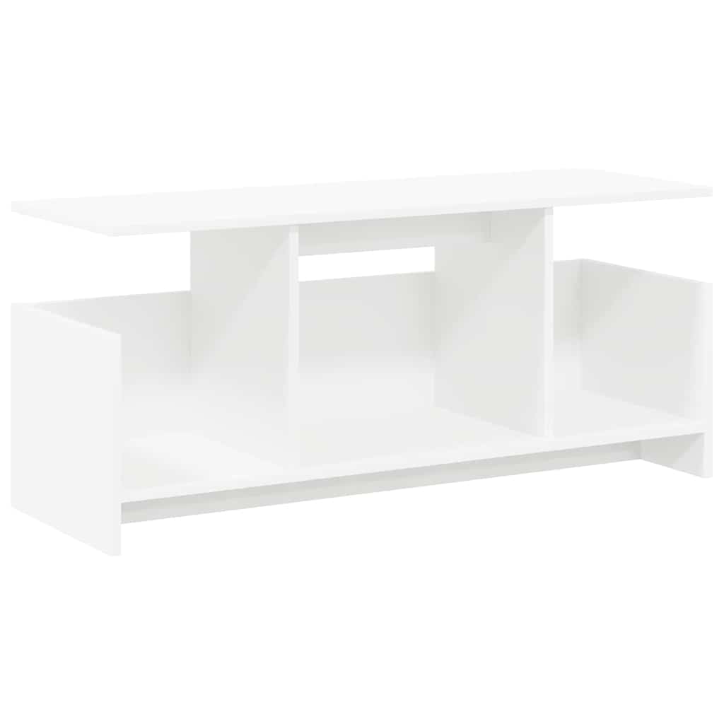TV Stand 102 x 35 x 45 cm White Engineered Wood