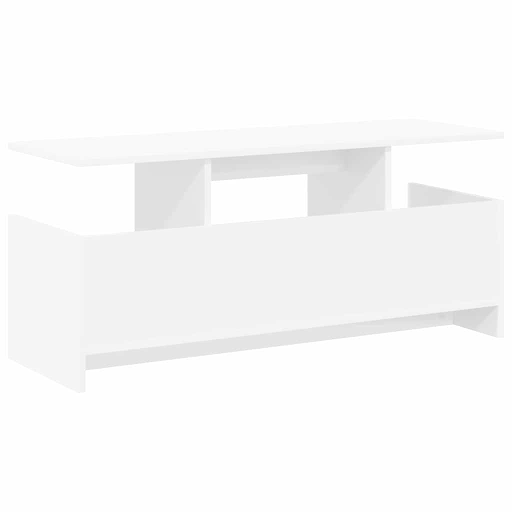 TV Stand 102 x 35 x 45 cm White Engineered Wood
