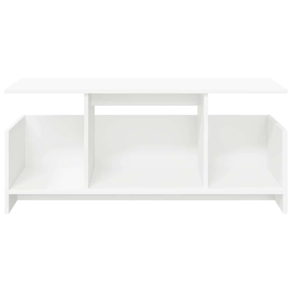 TV Stand White 102 x 35 x 45 cm Engineered Wood
