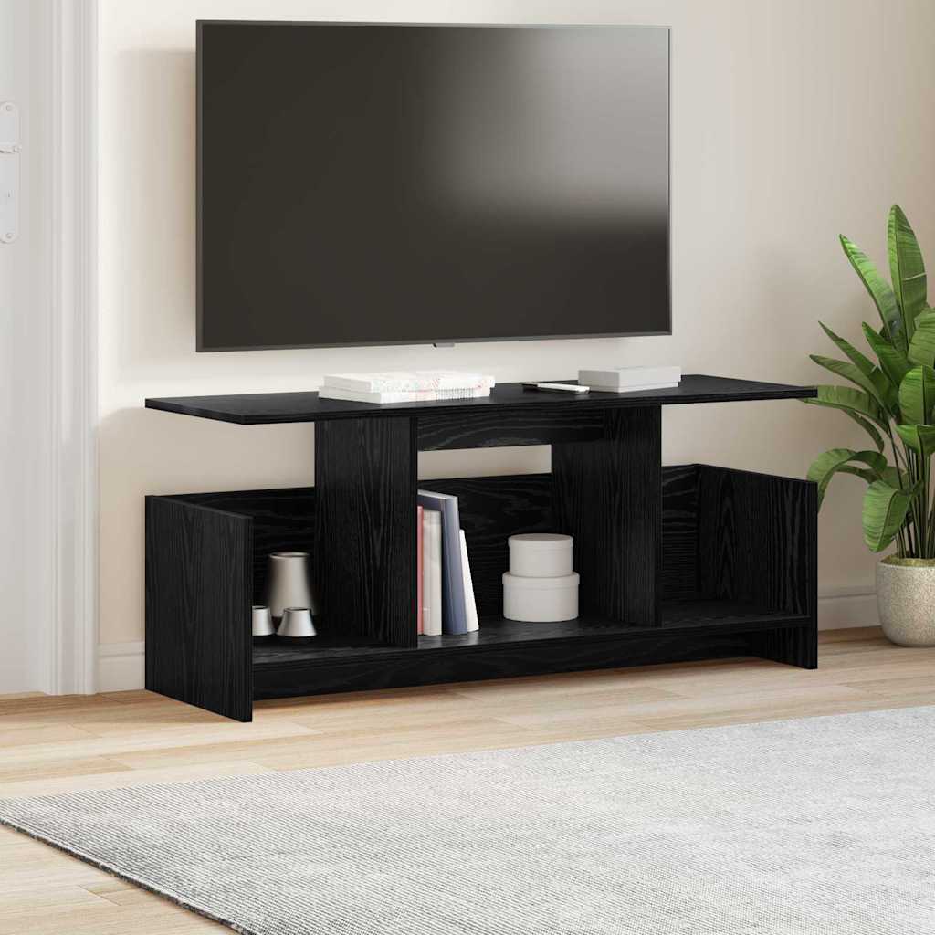 TV Stand Black Oak 102 x 35 x 45 cm Engineered Wood