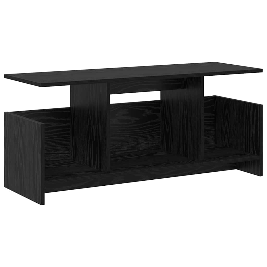 TV Stand Black Oak 102 x 35 x 45 cm Engineered Wood