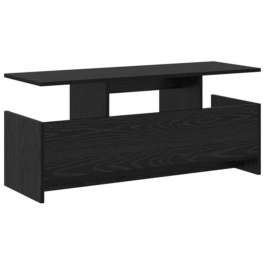 TV Stand Black Oak 102 x 35 x 45 cm Engineered Wood