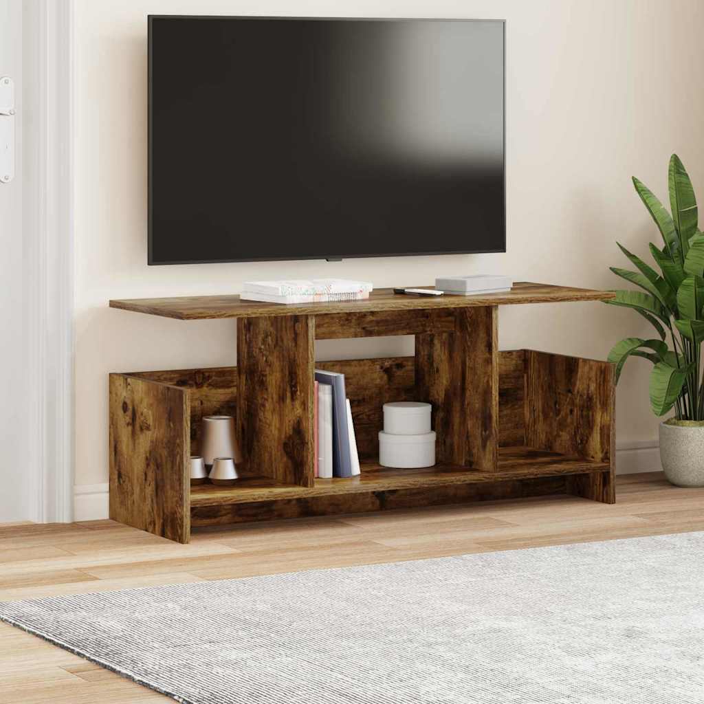 TV Stand 102 x 35 x 45 cm Smoked Oak Engineered Wood