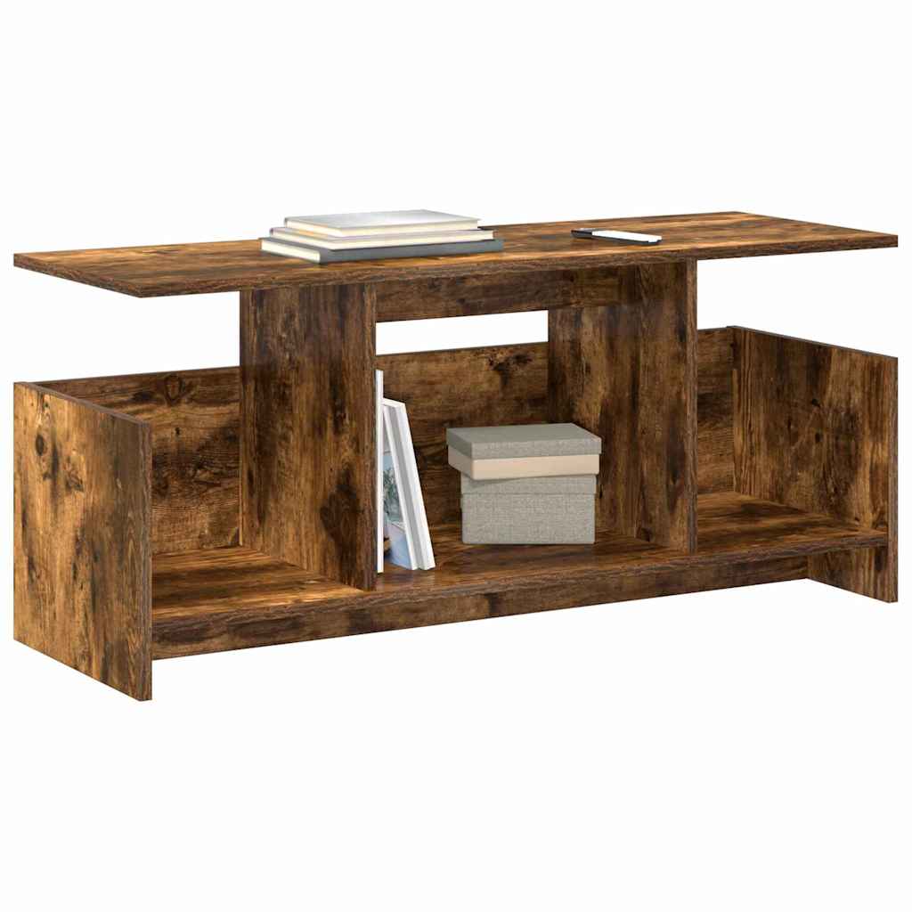 TV Stand 102 x 35 x 45 cm Smoked Oak Engineered Wood