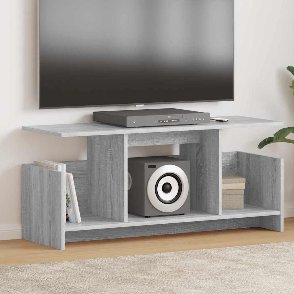 TV Stand Grey Sonoma 102 x 35 x 45 cm Engineered Wood