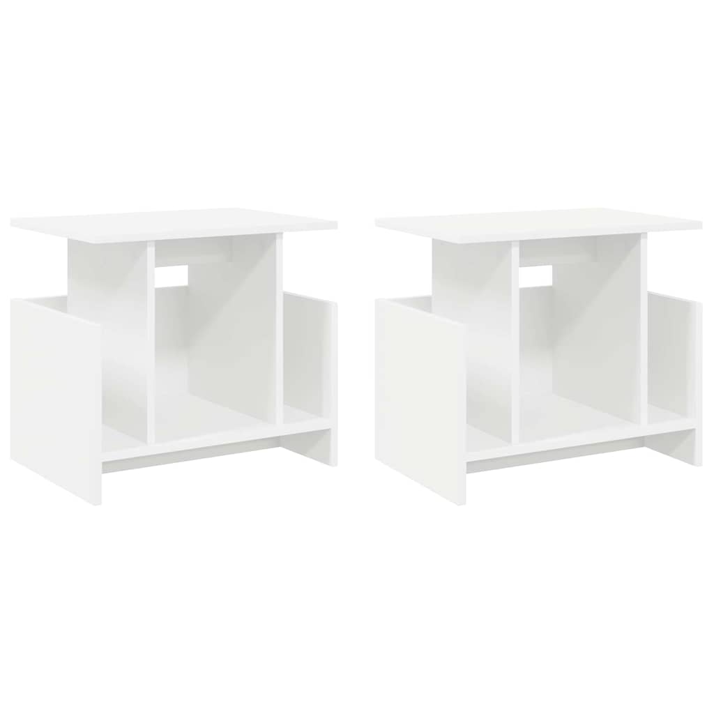 TV Stand 2 pcs White 50 x 35 x 45 cm Engineered Wood