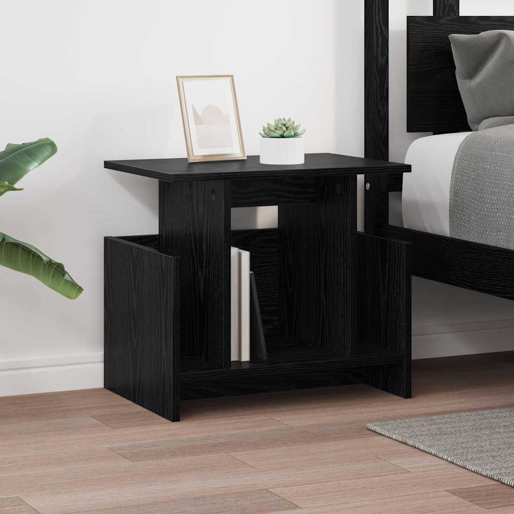 TV Stand 50 x 35 x 45 cm Black Oak Engineered Wood