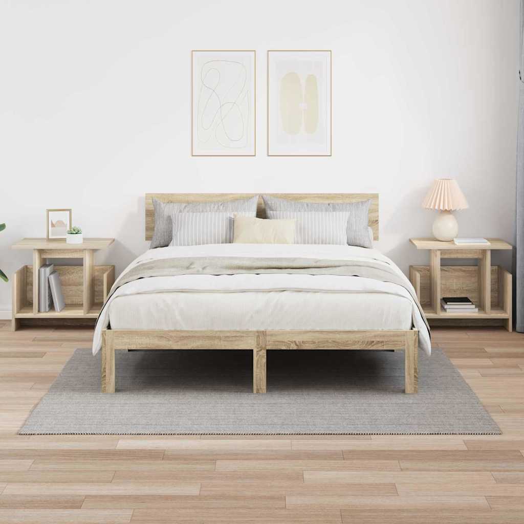 TV Stand 2 pcs Sonoma Oak 50 x 35 x 45 cm Engineered Wood