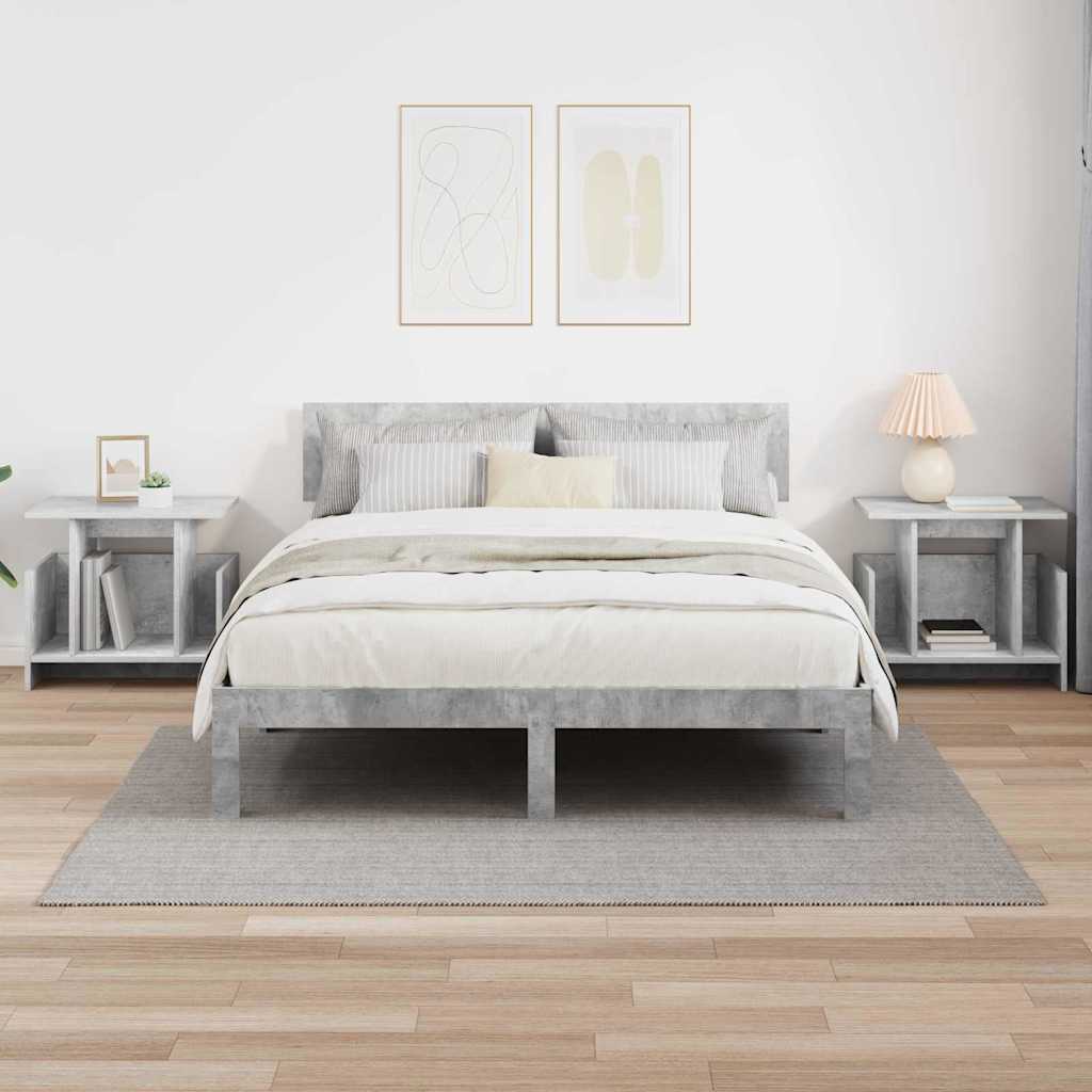 TV Stand 2 pcs Concrete Grey 50 x 35 x 45 cm Engineered Wood