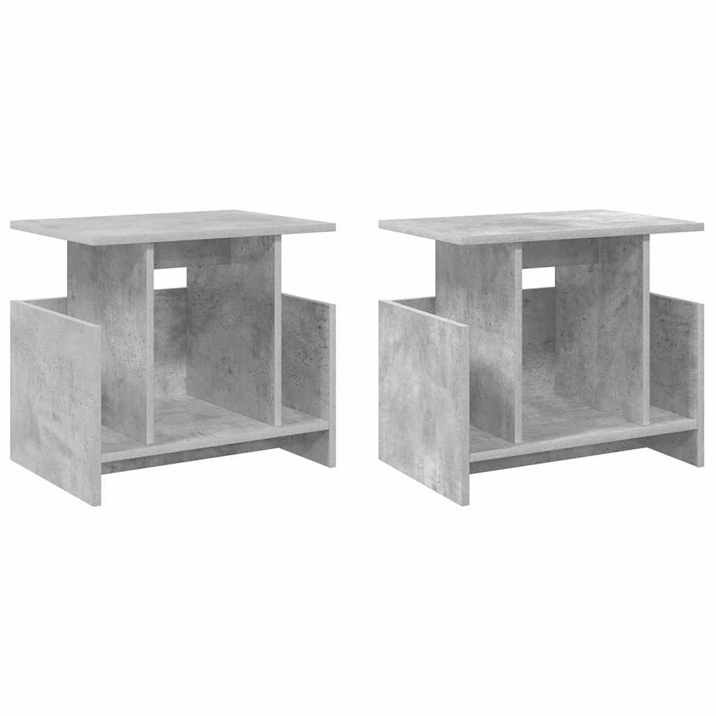 TV Stand 2 pcs Concrete Grey 50 x 35 x 45 cm Engineered Wood