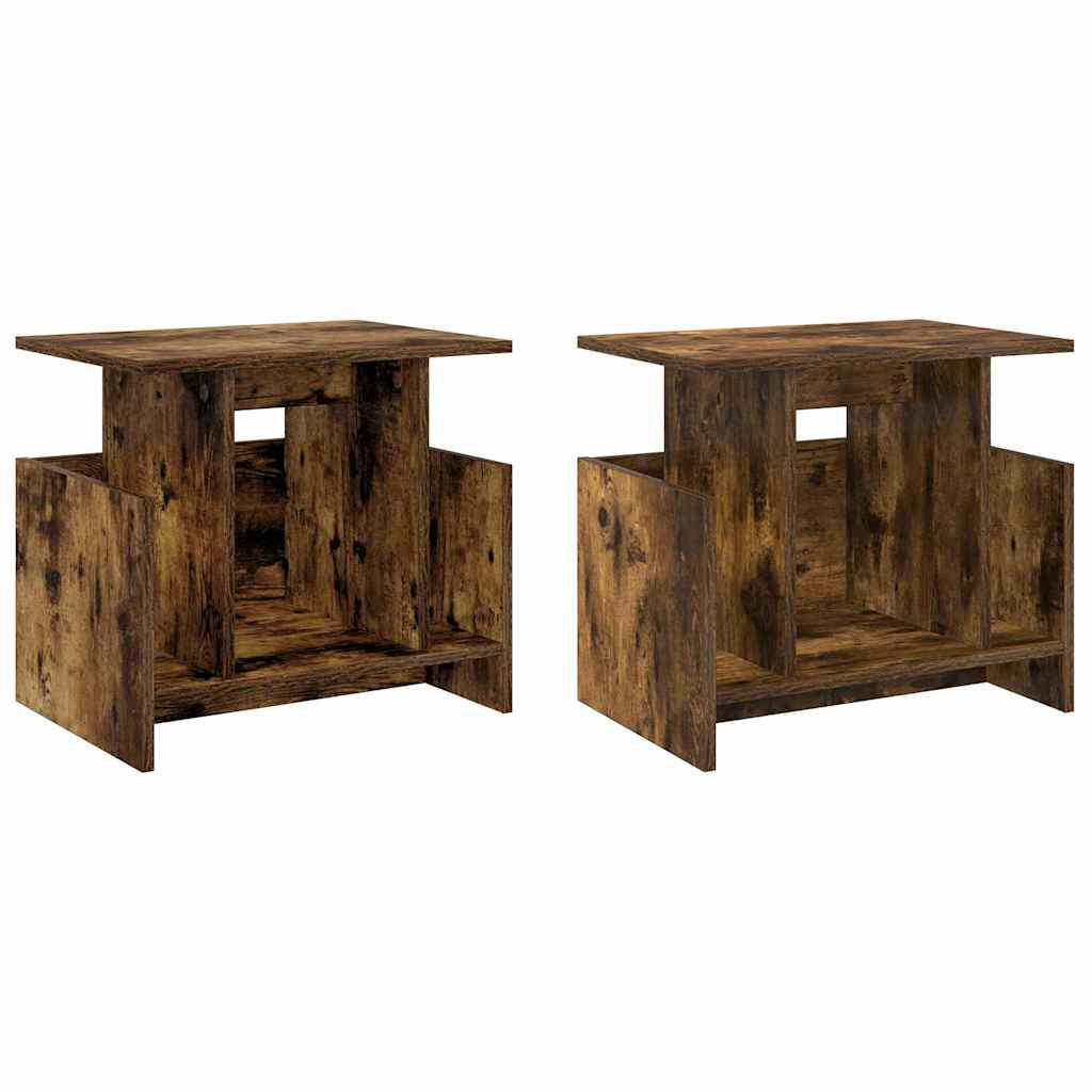 TV Stand 2 pcs Smoked Oak 50 x 35 x 45 cm Engineered Wood