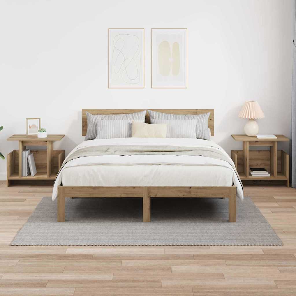 TV Stand 2 pcs Artisan Oak 50 x 35 x 45 cm Engineered Wood