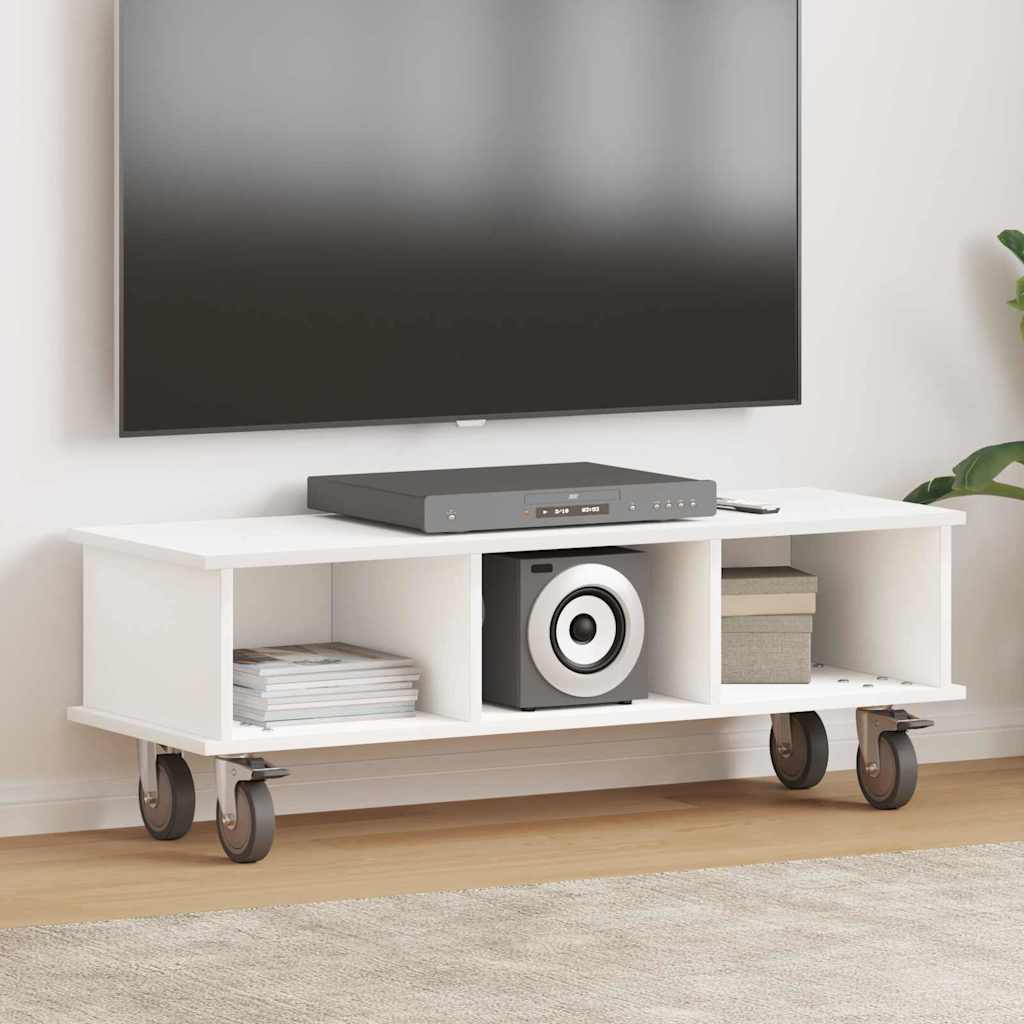 TV Stand 100 x 35 x 35 cm White Engineered Wood