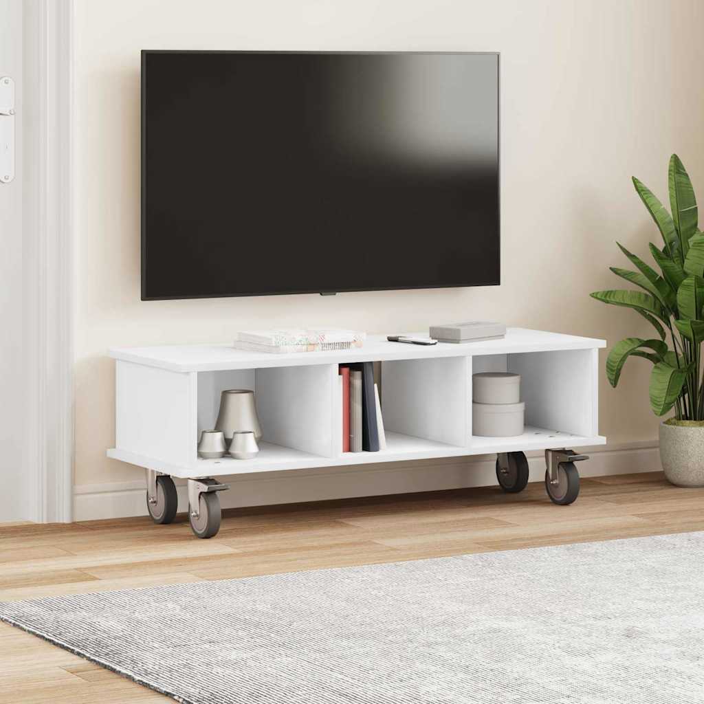 TV Stand White 100 x 35 x 35 cm Engineered Wood
