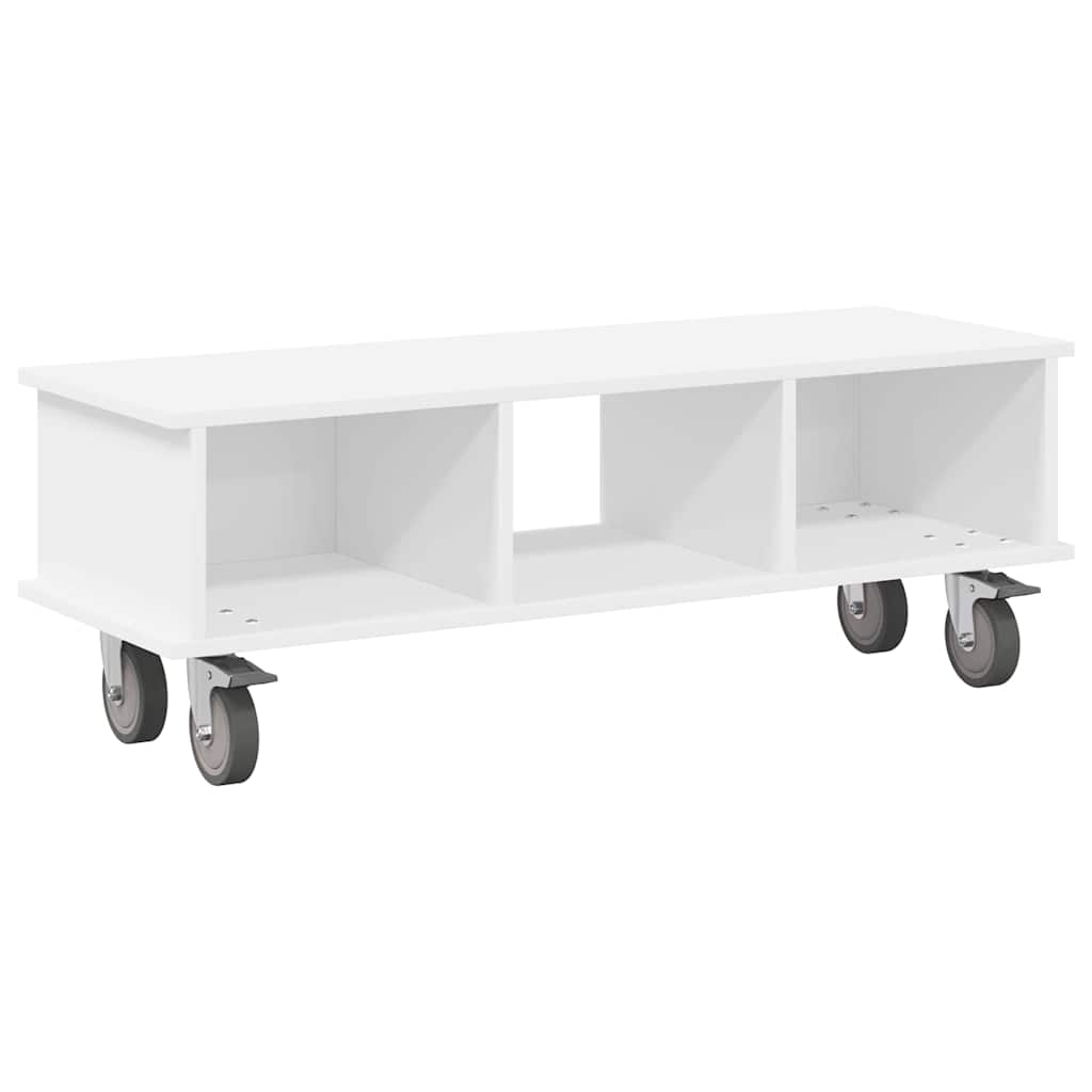 TV Stand White 100 x 35 x 35 cm Engineered Wood