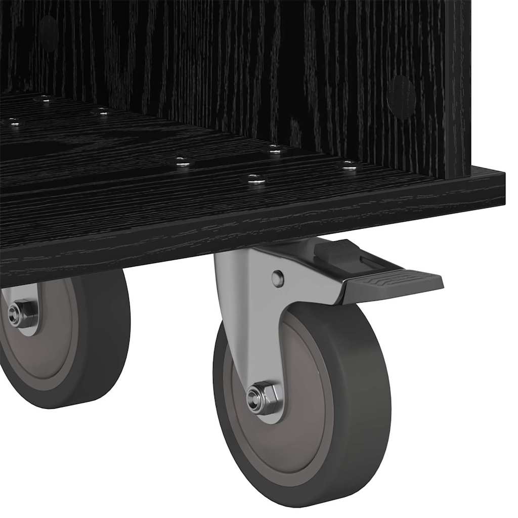 TV Stand 100 x 35 x 35 cm Black Oak Engineered Wood