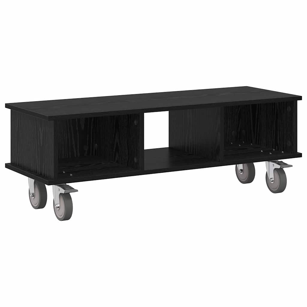 TV Stand 100 x 35 x 35 cm Black Oak Engineered Wood