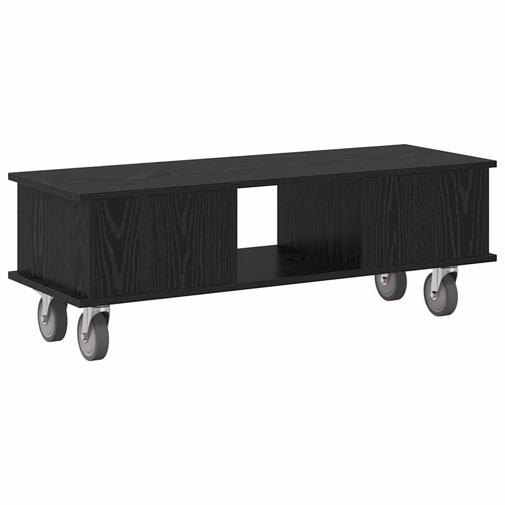 TV Stand 100 x 35 x 35 cm Black Oak Engineered Wood