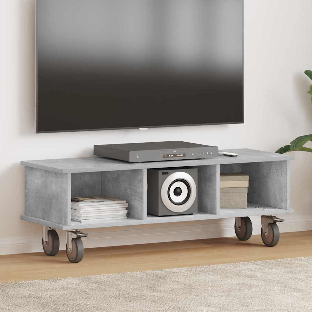 TV Stand Concrete Grey 100 x 35 x 35 cm Engineered Wood