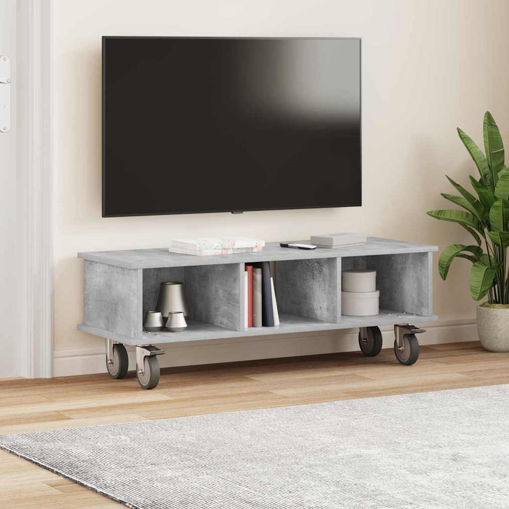 TV Stand 100 x 35 x 35 cm Concrete Grey Engineered Wood
