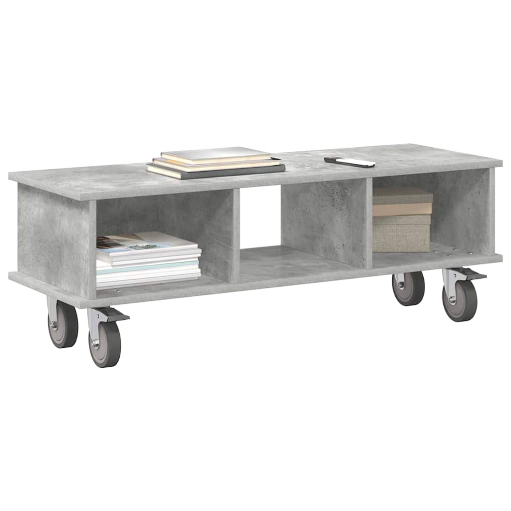 TV Stand Concrete Grey 100 x 35 x 35 cm Engineered Wood