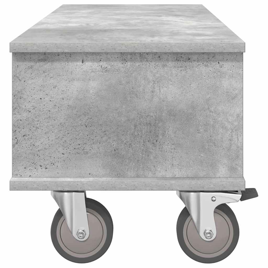 TV Stand 100 x 35 x 35 cm Concrete Grey Engineered Wood