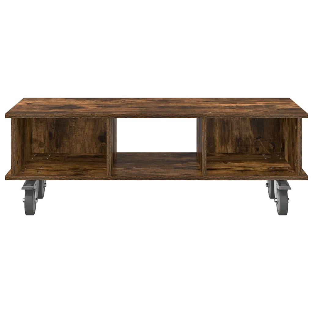 TV Stand Smoked Oak 100 x 35 x 35 cm Engineered Wood