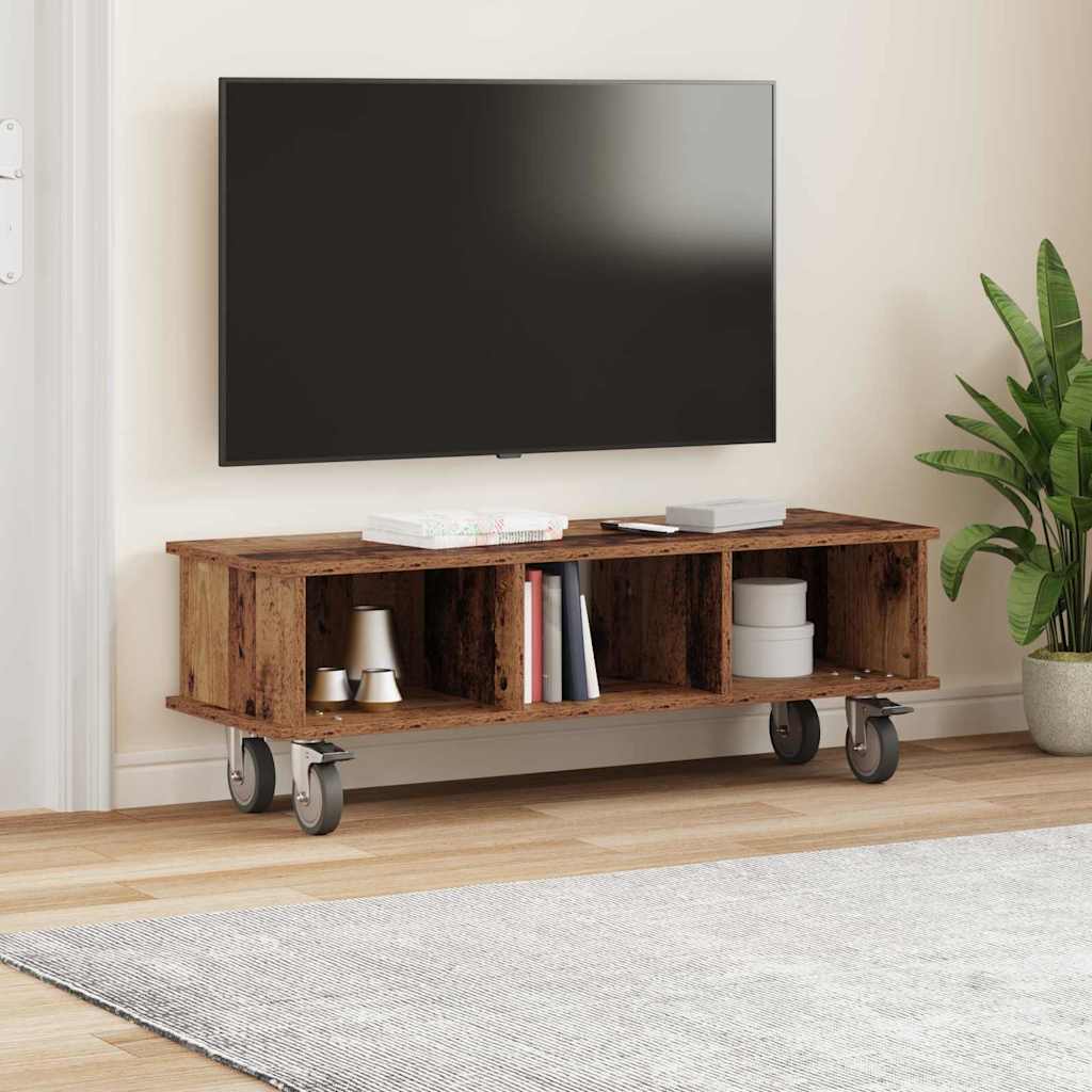 TV Stand Old Wood 100 x 35 x 35 cm Engineered Wood