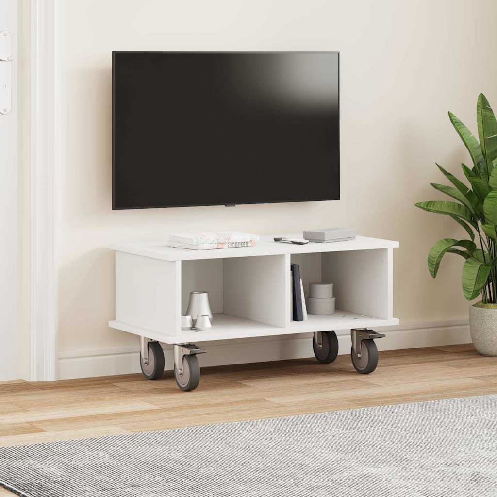 TV Stand 68.5 x 35 x 35 cm White Engineered Wood